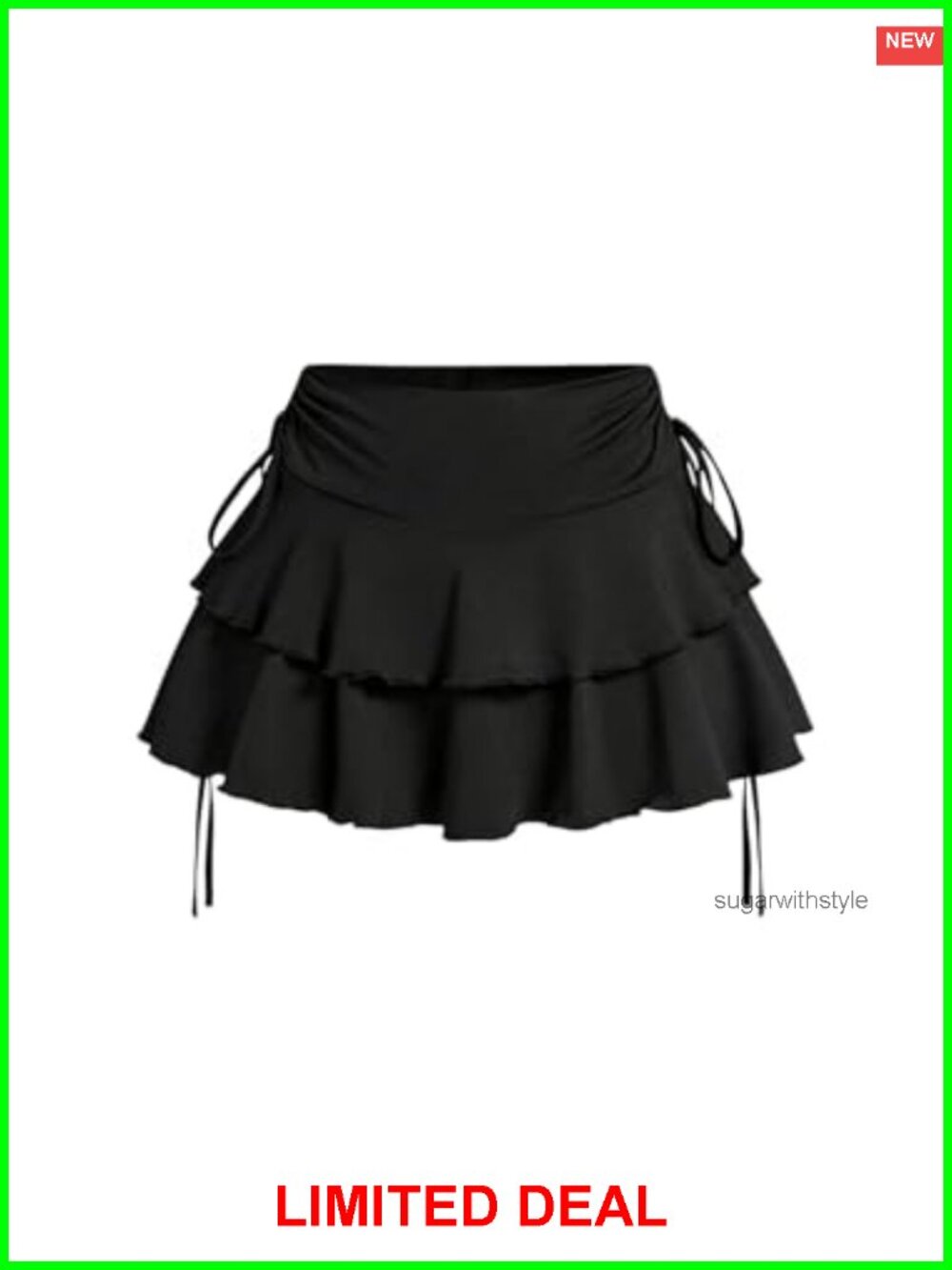 Y2K Ruffle Mini Skirt with Shorts Coquette Skort
